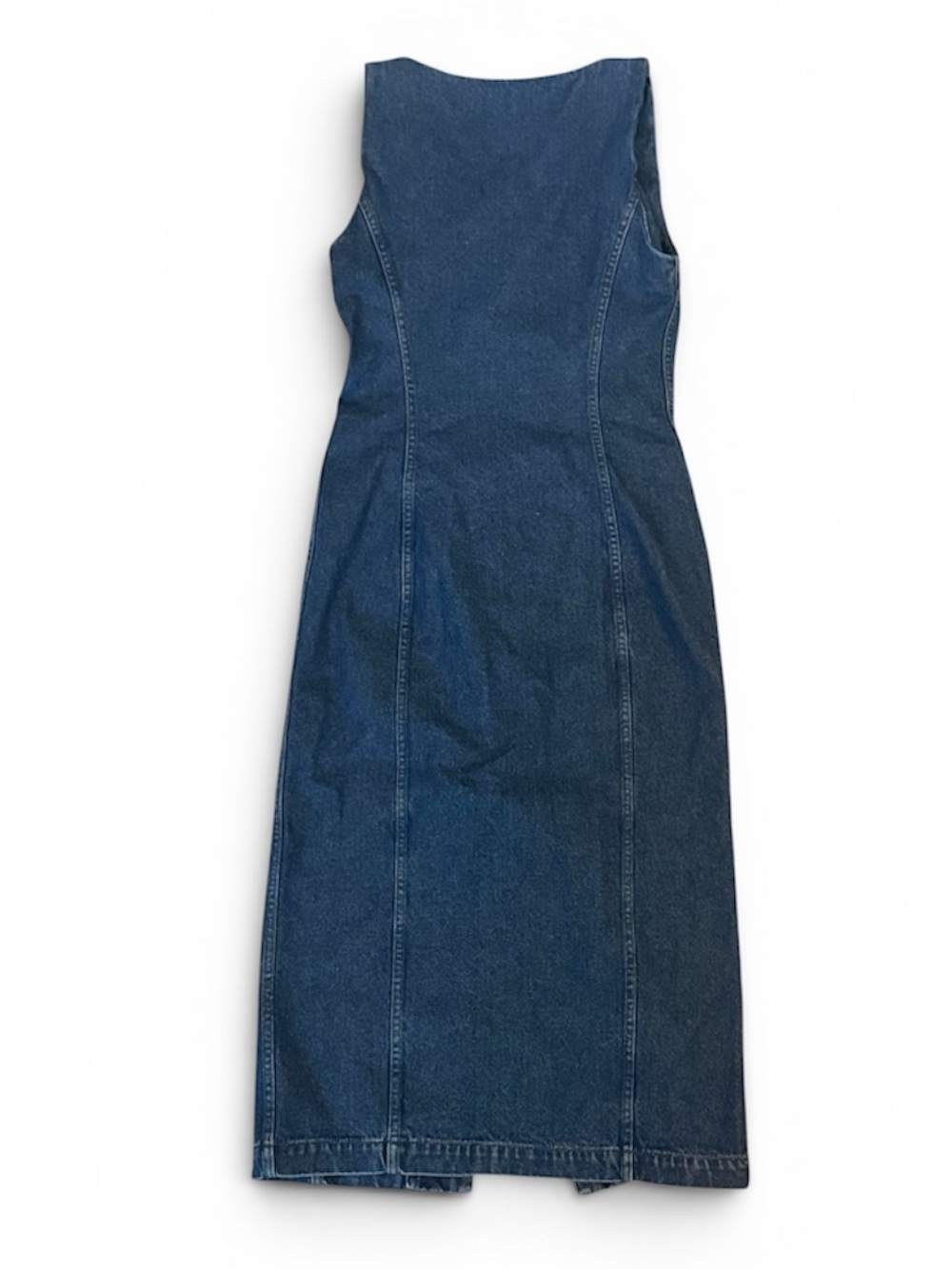 Toccin Raven Scoop Neck Button-Front Denim Midi Dress - Picture 4 of 10